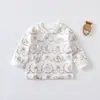 Ropa de Otoño para Recién Nacidos Algodón Puro Clase A Estilo Otoño/Invierno para Bebé Capa Base Ropa Interior Ajustada Sin Etiquetas Cardigan de Manga Larga