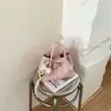 Bolsa de Mão Super Popular Estilo Coreano para Mulheres 2026 Nova Versátil Casual Bolsa de Ombro Nicho Versátil Bolsa Transversal Balde
