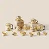 Taza de té de cerámica hecha en fábrica, Taza de maestro, Tetera pequeña, Bol con tapa de tres piezas para el hogar, Taza de té de oficina, Juego de té