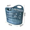 Cesta de Lavandería Portátil Multifuncional Cesta de Almacenamiento para Baño Cesta de Lavandería Plegable para el Hogar Cesta de Lavandería Hueca que Ahorra Espacio