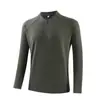 Nova Camiseta Masculina Outono/Inverno 2026 Cor Sólida Simples Sem Costura Alta Elasticidade Meio Zíper Gola Alta Camisa Casual Camada Base Masculina