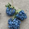 Viento de océano azul flores de simulación para boda al por mayor azul oscuro azul zafiro azul bruma blanco boda camino guía techo flores falsas