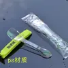 Cuchara desechable envuelta individualmente cuchara para pudín cuchara pequeña de plástico cuchara para helado