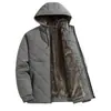 Chaqueta de Invierno para Hombre 2026 con Forro de Polar, Abrigo de Algodón Engrosado, Chaqueta Nueva de Algodón Cálido, Chaqueta Casual con Capucha y Cuello Alto para Papá