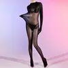 Medias Body de Talla Grande Brillantes Ultra-Delgadas con Cuello Alto, Sin Costuras, Brillo Aceitoso, Transparentes como la Piel, y Pueden Cubrir el Pecho y la Cabeza