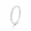 Anillo Simple de Plata de Ley S925 Incrustado con Diamantes para Mujer, Estilo Coreano Ins Versátil Anillo Abierto para Dedo Índice de Plata