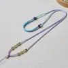 Nova Corrente para Clavícula com Pingente Colar Estilo Chinês Rosa Roxo Jade Hetian Esmeralda para Mulheres Luxo Leve Nicho Sensação de Alto Padrão Combinação Estilo Chinês
