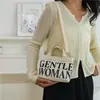 Bolso de Lona con Letra Gm Transfronteriza para Mujer 2026 Nuevo Casual de Nicho Bolso de Mano Gran Capacidad de un Solo Hombro Cruzado