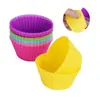 Forma de Silicone para Muffin com Pontos Multicor, Forma para Bolo de Silicone, Forma de Bolo de Silicone DIY, Forma para Tarte de Ovo, Sobremesa