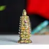 "Ornaments da Torre Wenchang de Cristal Natural Preenchidos com Resina" Mesa Estudo Resina Cristal Torre Wenchang