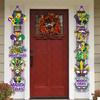 Máscara Decoración de Fiesta de Carnaval para Colgar en la Puerta Mardi Gras Decoración Colgante para el Frente de la Puerta Suministros de Decoración para las Vacaciones de Carnaval