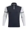 Camiseta informal de manga larga con cuello semiabierto para hombre y mujer, ideal para actividades al aire libre, para entrenador deportivo y de fitness.