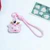 Huayang Desenho Animado Criativo Couro Cabeça de Veado Pingente Cordão para Celular Chaveiro Corrente Pendurada Acessórios Corda Anti-Perda