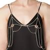 Transfronteiriço europa e os estados unidos nova sexy strass cadeia do corpo moda cinco- estrela de ponta multi-camada peito cadeia acessórios corpo feminino chian