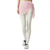 Saia-Short Esportiva de Peça Única com Amarração Cobre Quadril Cobertura de Bumbum Anti-Constrangimento Bloqueio Fio de Rede Leve Respirável Bloqueio Cobertura de Saia Curta