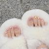 Espejo de alta calidad Polvo de luz de luna Uñas de los pies usando arte de uñas color mágico Blanco Aurora Pieza de uña para dedo del pie producto terminado desmontable