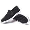 Sapatos de pai dos homens velhos sapatos de pano de Pequim respirável resistente ao desgaste sapatos de lona de fundo macio multi-camada inferior slip-on sapatos de pano plano homens