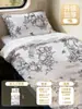 Conjunto de Lençóis Descartáveis Classe A de Quatro Peças, Capa de Edredom, Fronha, Roupa de Cama de Hotel, Conjunto de Três Peças para Dormir, Essenciais de Viagem