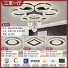Lámpara de araña de color crema con forma de calabaza estilo nórdico para sala de estar, comedor y dormitorio; iluminación del hogar simple, moderna y elegante; diseño nuevo, moderno y lujoso; marco de hierro