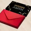 Set de Sobres Creativos de Tarjeta de Felicitación de Cumpleaños de Neón para Productos Nuevos Transfronterizos Tarjeta de Agradecimiento para Fiesta de Cumpleaños Tarjeta Tamaño Grande