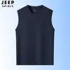Jeep Spirit Jeep Personalizado Secado Rápido Chal Grande de Hombro Camiseta sin Mangas para Hombre Cuello Redondo Verano Deportes para Jugar a la Pelota y Fitness