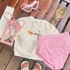 Traje de baño de surf para mujer, estilo coreano, ajustado, adelgazante, de manga larga, de secado rápido, sencillo, conservador, de cintura alta, con abertura que cubre el vientre.