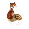 Broche Europeo y Americano Transfronterizo Goteo de Aceite Retro Sencillo Zorro Corsage Suéter Aleación Cárdigan Accesorios Pin de Pedrería Fabricante