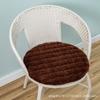 Cojín redondo de pana grueso, extraíble y lavable, cojín para silla de ratán, cojín redondo para taburete, cojín para silla, color sólido, antideslizante, entrega de fábrica