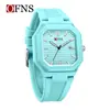 Reloj Ofns para Estudiantes Cuadrado Números Árabes Reloj de Cuarzo para Hombre y Mujer Exclusivamente para Oriente Medio Resistente al Agua Calendario Reloj Luminoso