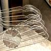 Perchas Transparentes con Purpurina Dorada, Mismo Estilo que en Xiaohongshu, Perchas Domésticas que No Marcan, Perchas Transparentes con Purpurina para Dormitorio, Al por Mayor