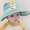 Sombrero Infantil de Niña de Verano Delgado de Ala Ancha Sombrero Protector Solar de Dibujos Animados para Bebé Sombrero Fresco de Playa para Niño Sombrero de Copa Vacía