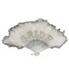Abanicos de Plumas con Letras de Perla para el Partido Nupcial Fiesta de Despedida de Soltera Boda 21 Piezas Abanicos de Plumas