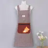 Delantal de Algodón de Dibujos Animados a la Moda para Cocina Casera, Delantal de Manga Larga para Cocinar, Trabajar y Tareas Domésticas, Ropa de Trabajo Transpirable y Resistente a las Manchas para Mujer