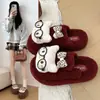Nuevos Zapatos de Felpa de Dibujos Animados para Invierno 2026, Pantuflas Gruesas de Suela Gruesa Cerradas con Pelo, Pantuflas Casuales Versátiles para Mujer
