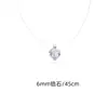 Colar S925 Prata Esterlina Lágrima de Sereia Luxo Acessível High-End Feminino Fio de Pesca Zircônia Diamante Brilhante Pingente Corrente de Clavícula Atacado