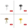 Tachuelas de hongo en stock 8 mm manualidades doradas DIY decoración festiva bolsos y equipaje base tachuelas de dos puntas cabeza redonda remaches de burbuja de doble punta