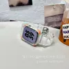 Cinta e Capa com Airbag Integrado em TPU Adequado para Apple Watch 9, 10, Geração S11 Iwatch, Pulseira Transparente Anti-Queda