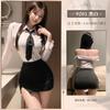 Lencería Sexy Secretaria Femenina Ol Cuello Blanco Ajustado Ceñido a la Cadera Falda Corta Uniforme Tentación Maestra Femenina Pijama Sexy Femenino 9201