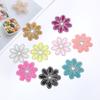 Parche de tela con diamantes de imitación de Zhaoshun, adhesivo termofusible con forma de flor de ocho pétalos, estampado en caliente, accesorios de ropa DIY, pegatinas de mapa caliente, venta al por mayor