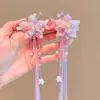 Acessórios de Cabeça Hanfu Infantil Acessórios de Cabelo Antigos Grampo de Cabelo para Streaming Meninas Super Fadas Estilo Chinês Traje Antigo Tassel Flor Grampo de Cabelo
