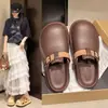 Sandalias Antideslizantes para Pareja de Celebridad de Internet para Uso en Interiores y Exteriores, Chanclas de Verano Suaves para el Hogar, Baño, Playa, Ins