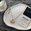 Novo colar de aço titânio estilo japonês e coreano mais vendido, estilo feminino, personalizado, moda, galvanizado, 18K, trevo dourado, corrente de clavícula