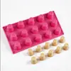 Jia Shi Transfronterizo Molde de Silicona para Hornear Mousse Francés Mini Pastel Bandeja de Hielo Galleta Pudín de Chocolate de 15 Piezas DIY