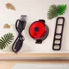 Luz Trasera para Bicicleta, Luz Creativa para Bicicleta de Montaña con Carga USB, Luz Trasera para Ciclismo Nocturno al Aire Libre, Equipo de Ciclismo, Luz de Advertencia
