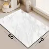 Tapete Drenante de Mármol para Cocina Tapete Secador de Vajilla para Mesa Posavasos Tapete Absorbente para Encimera Tapete de Mesa No Lavable Limpiable a Prueba de Aceite