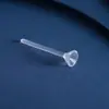 Aretes de Moda al por Mayor con Engastes de Copa Transparente para Piercing de Oreja, Pasadores de Oreja Personalizados que se Pueden Incrustar con Circonia, Joyería para Oreja para Piercing de Oreja