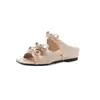 Sandalias de Punta Abierta con Lazo Estilo Nuevo para Uso al Aire Libre, Pantuflas sin Cierre, Zapatos Casuales de Cuña, Tallas 33-43, Zapatos de Exportación de Amazon