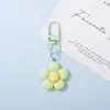 Chaveiro Pingente de Girassol com Contas de Dopamina DIY Fresco Feito à Mão Decoração de Bolsa Chave Acabada Ornamento de Papelaria