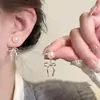 Pendientes Asimétricos de Aguja de Plata 925, Modernos y Versátiles, Pendientes de Estilo Coreano Simples y Únicos, Pendientes de Borlas de Moda para Mujer