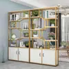 Mueble de Oficina con Panel Divisor de Hierro Gabinete de Almacenamiento para Sala de Estar Vitrina Gabinete de Entrada Mueble para el Hogar